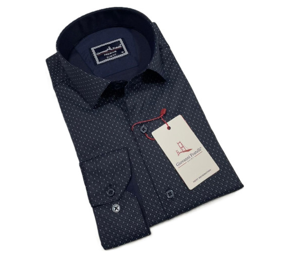 Giovanni Fratelli Slim Fit Uzun Kol Desenli Gömlek 3GMK312460009