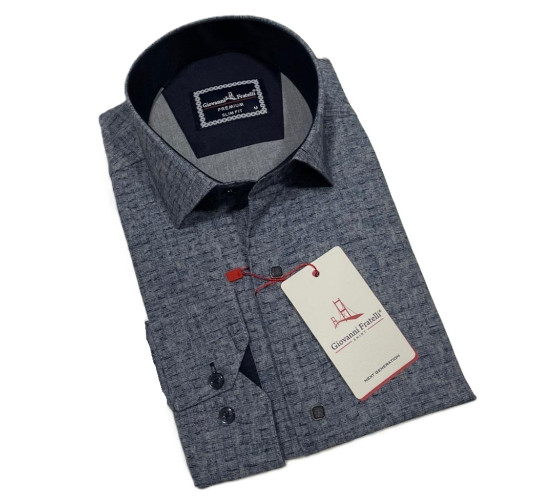 Giovanni Fratelli Slim Fit Uzun Kol Desenli Gömlek 3GMK312461001