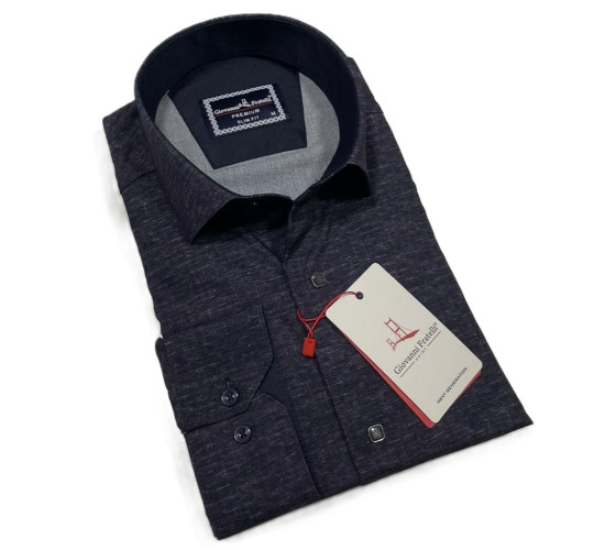 Giovanni Fratelli Slim Fit Long Sleeve Patterned Shirt 3GMK312461004