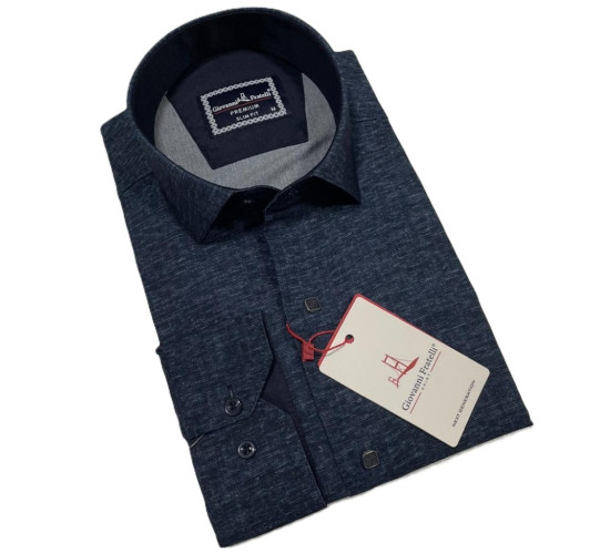 Giovanni Fratelli Slim Fit Uzun Kol Desenli Gömlek 3GMK312461005