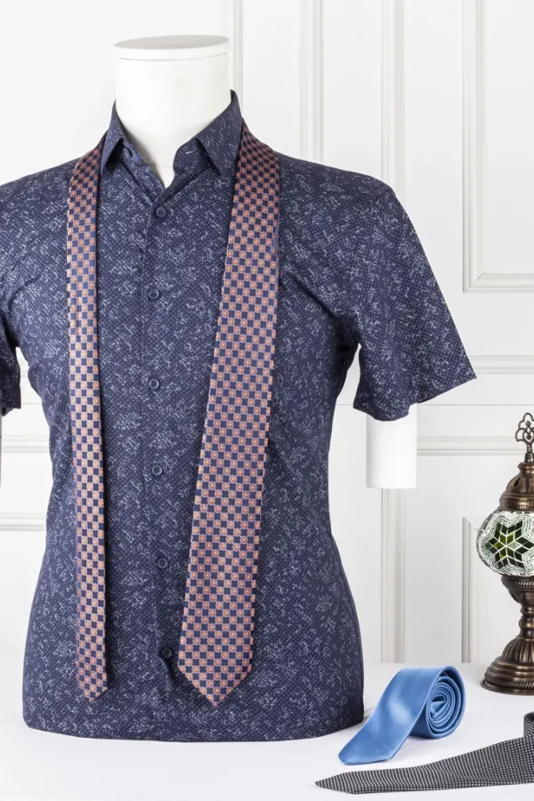Erkek Büyük Beden Slim Fit Kısa Kol Gömlek Modelleri