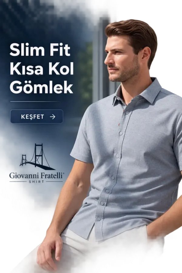 Slim Fit Kısa Kol Erkek Gömlek Modelleri