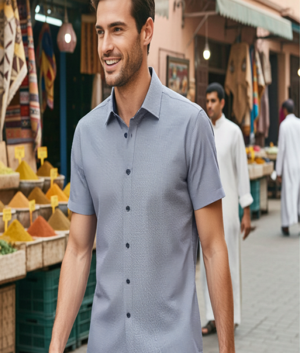 Slim Fit Kısa Kol Gömlek