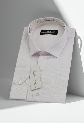 Slim Fit Uzun Kol Desenli Jakar Armürlü Gömlek 0123 CR 001