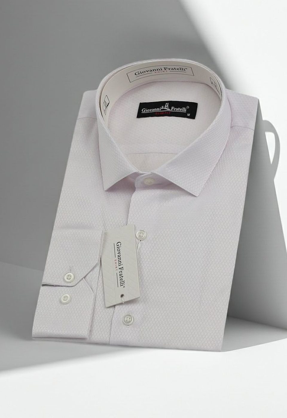 Slim Fit Uzun Kol Desenli Jakar Armürlü Gömlek 0123 CR 001