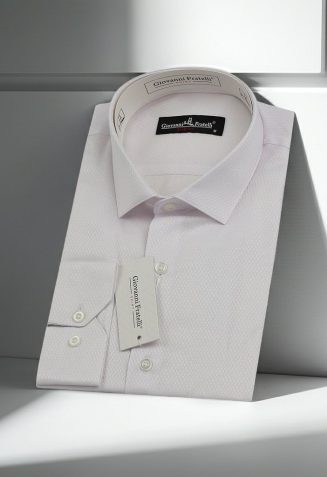 Slim Fit Uzun Kol Desenli Jakar Armürlü Gömlek 0123 CR 001