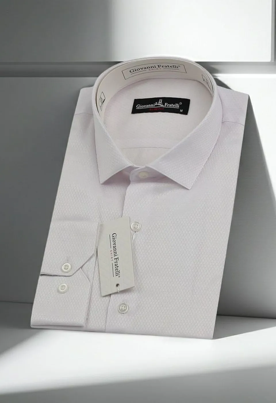 Slim Fit Uzun Kol Desenli Jakar Armürlü Gömlek 0123 CR 001