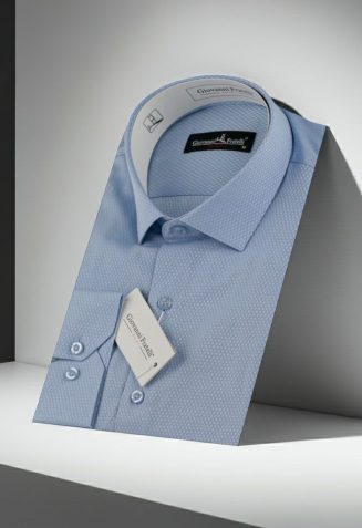 Slim Fit Uzun Kol Desenli Jakar Armürlü Gömlek 0123 CR 003