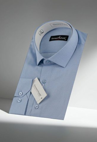 Slim Fit Uzun Kol Desenli Jakar Armürlü Gömlek 0123 CR 003