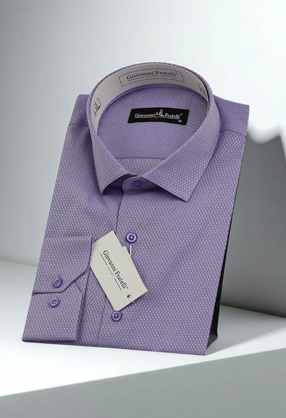 Slim Fit Uzun Kol Desenli Jakar Armürlü Gömlek 0123 CR 006