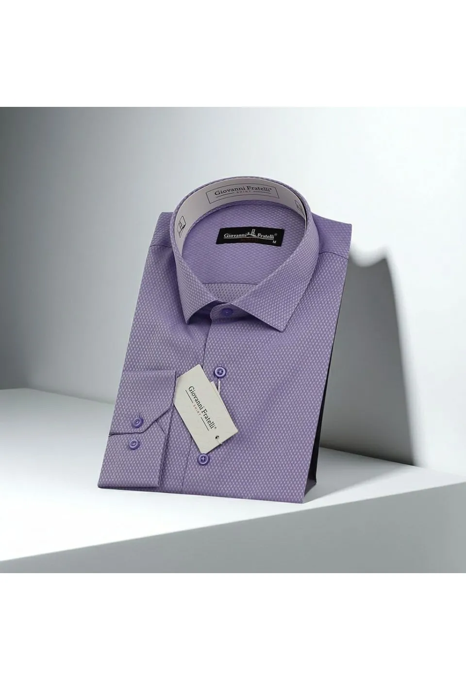 Slim Fit Uzun Kol Desenli Jakar Armürlü Gömlek 0123 CR 006