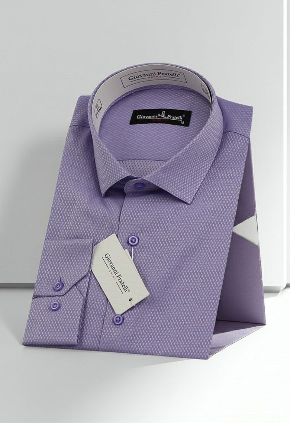 Slim Fit Uzun Kol Desenli Jakar Armürlü Gömlek 0123 CR 006