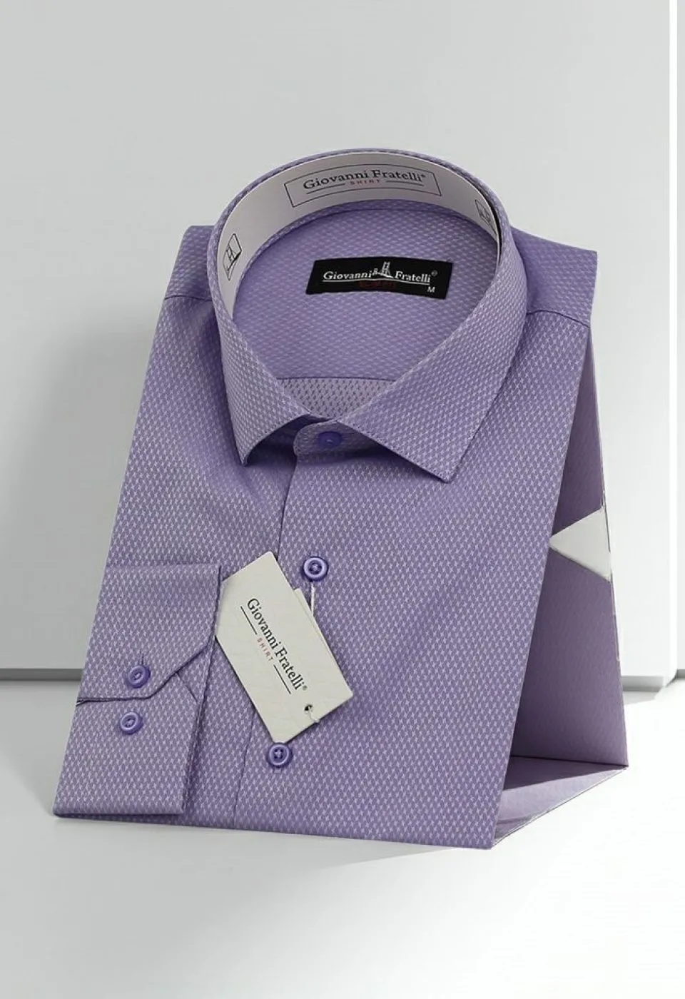 Slim Fit Uzun Kol Desenli Jakar Armürlü Gömlek 0123 CR 006