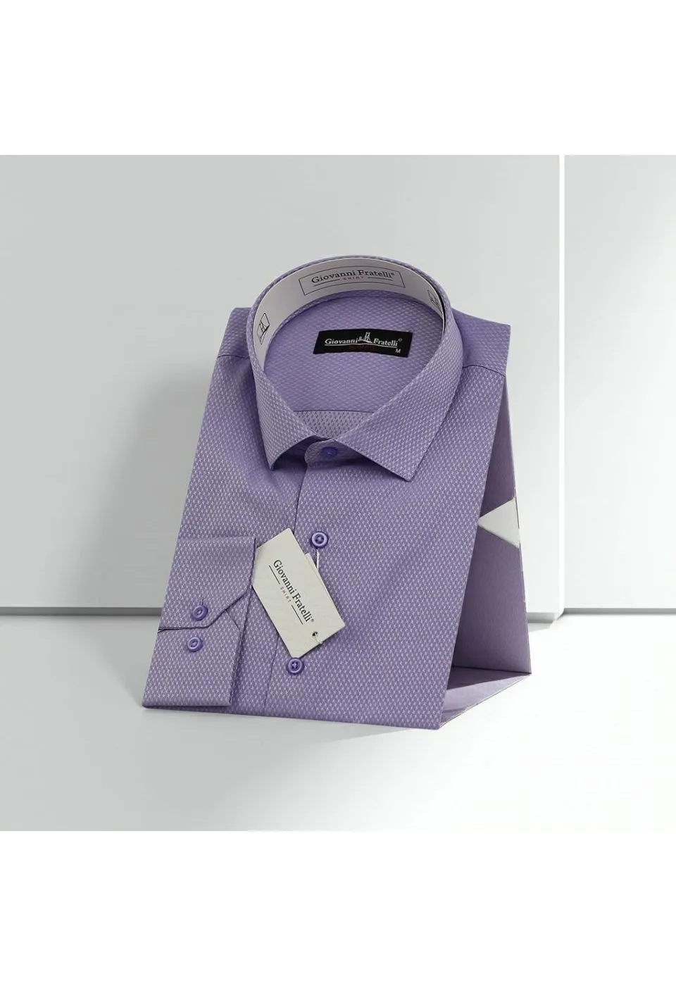 Slim Fit Uzun Kol Desenli Jakar Armürlü Gömlek 0123 CR 006