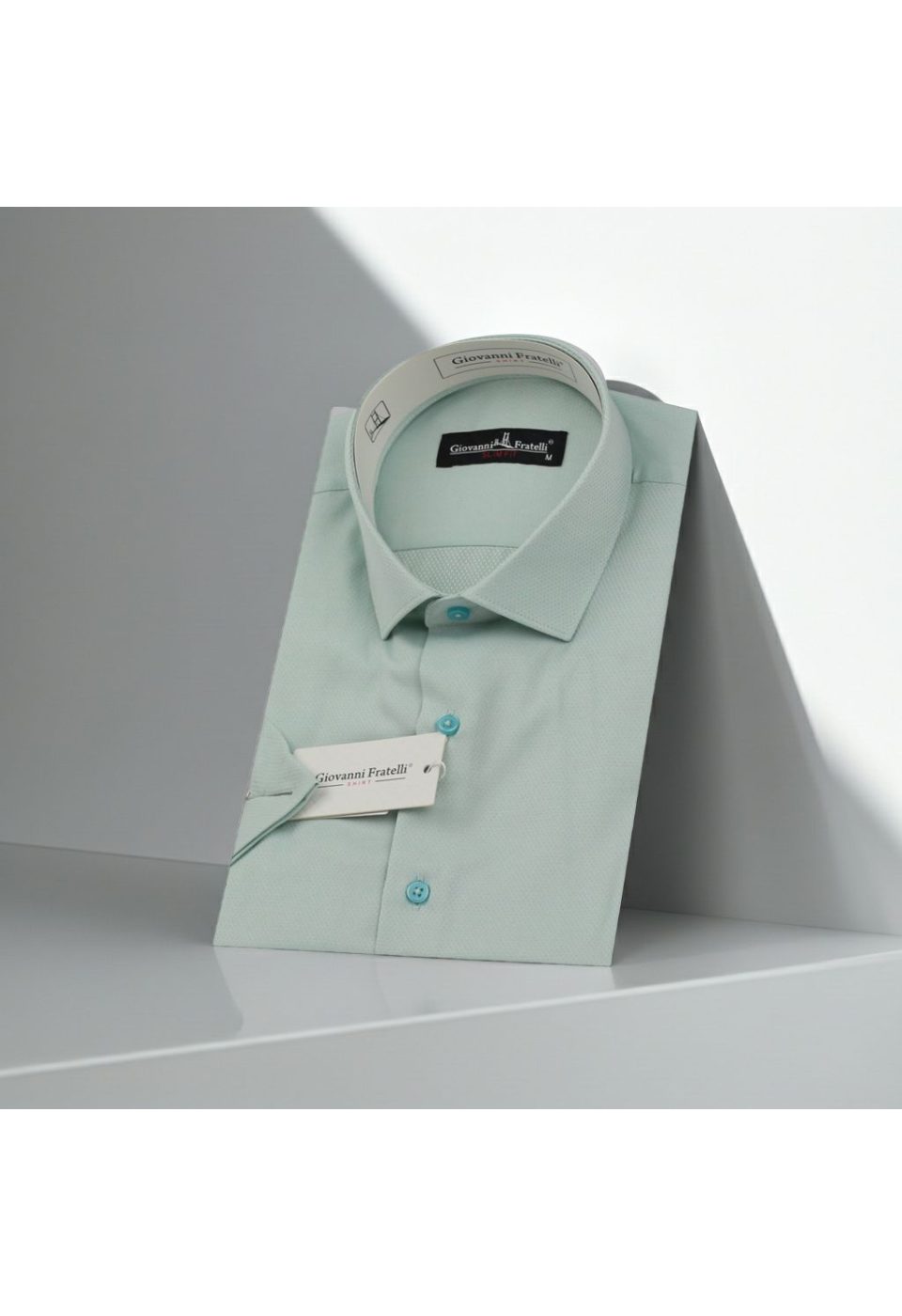 Slim Fit Kısa Kol Armürlü Jakar Erkek Gömlek 3GMK330123004 -