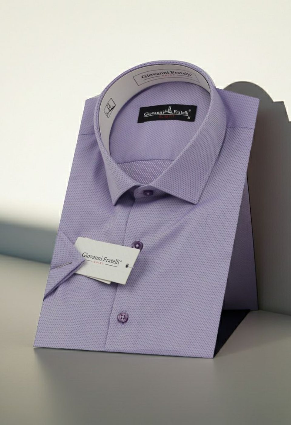 Slim Fit Kısa Kol Armürlü Jakar Erkek Gömlek 3GMK330123005
