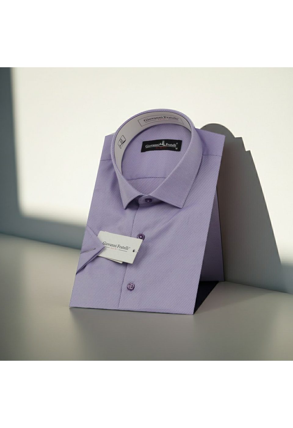 Slim Fit Kısa Kol Armürlü Jakar Erkek Gömlek 3GMK330123005 - Giovanni Fratelli