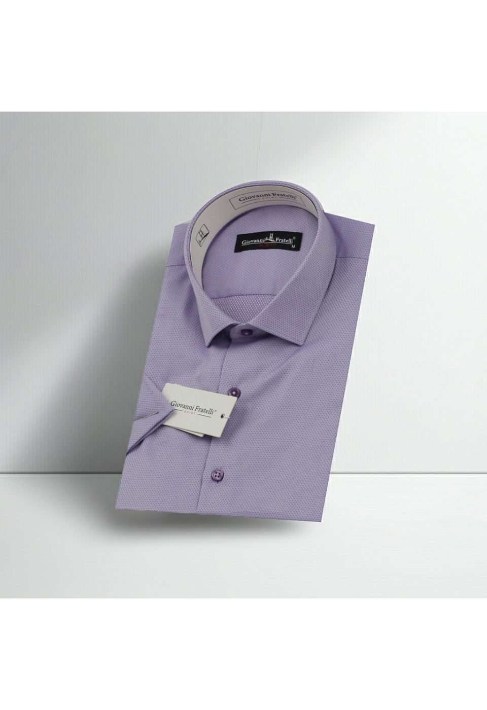 Slim Fit Kısa Kol Armürlü Jakar Erkek Gömlek 3GMK330123005 - Giovanni Fratelli