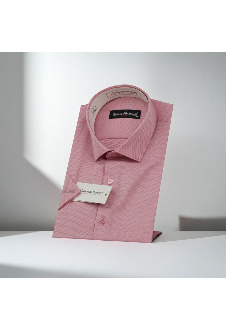 Slim Fit Kısa Kol Armürlü Jakar Erkek Gömlek 3GMK330123007 - Giovanni Fratelli