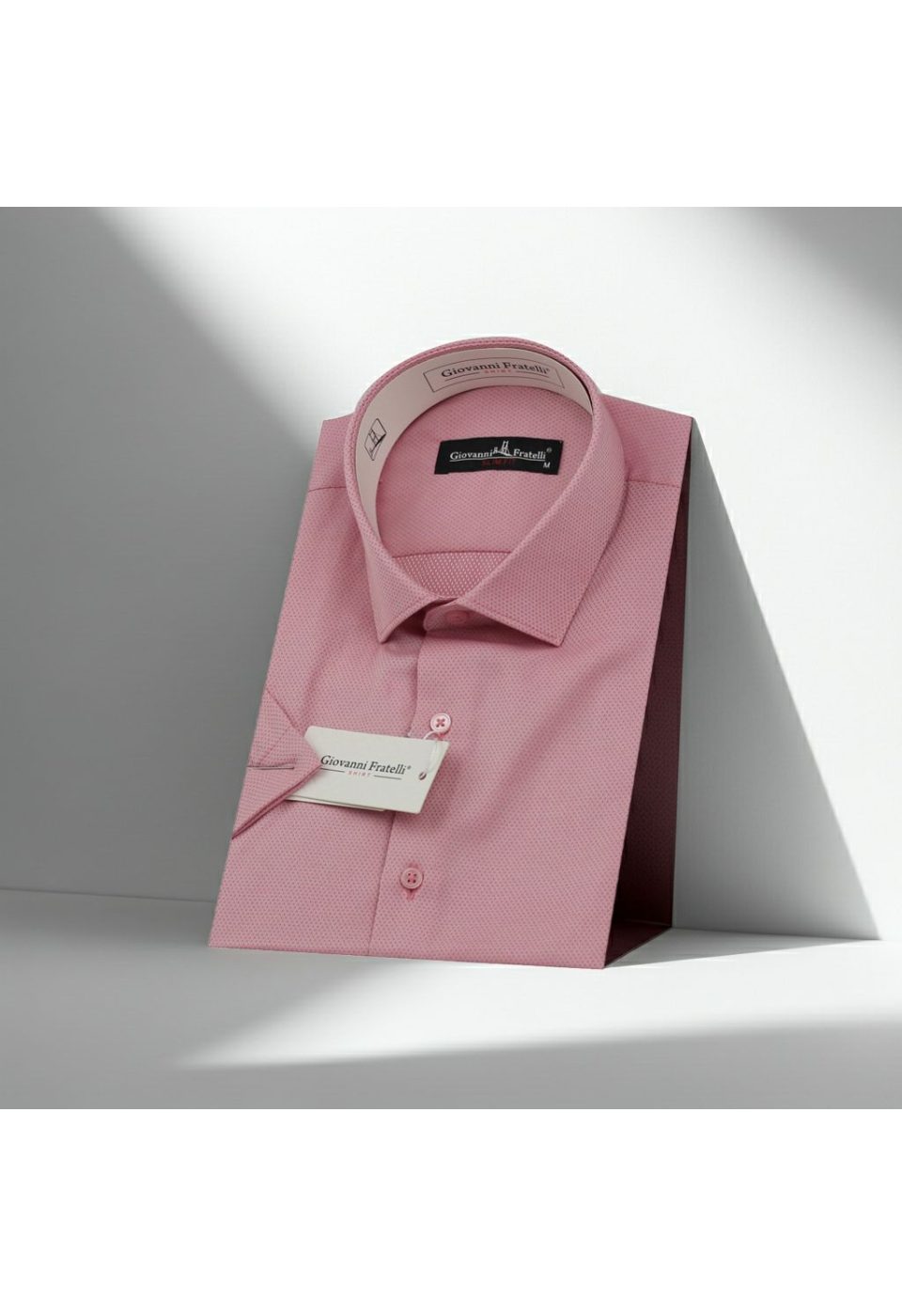 Slim Fit Kısa Kol Armürlü Jakar Erkek Gömlek 3GMK330123007 - Giovanni Fratelli
