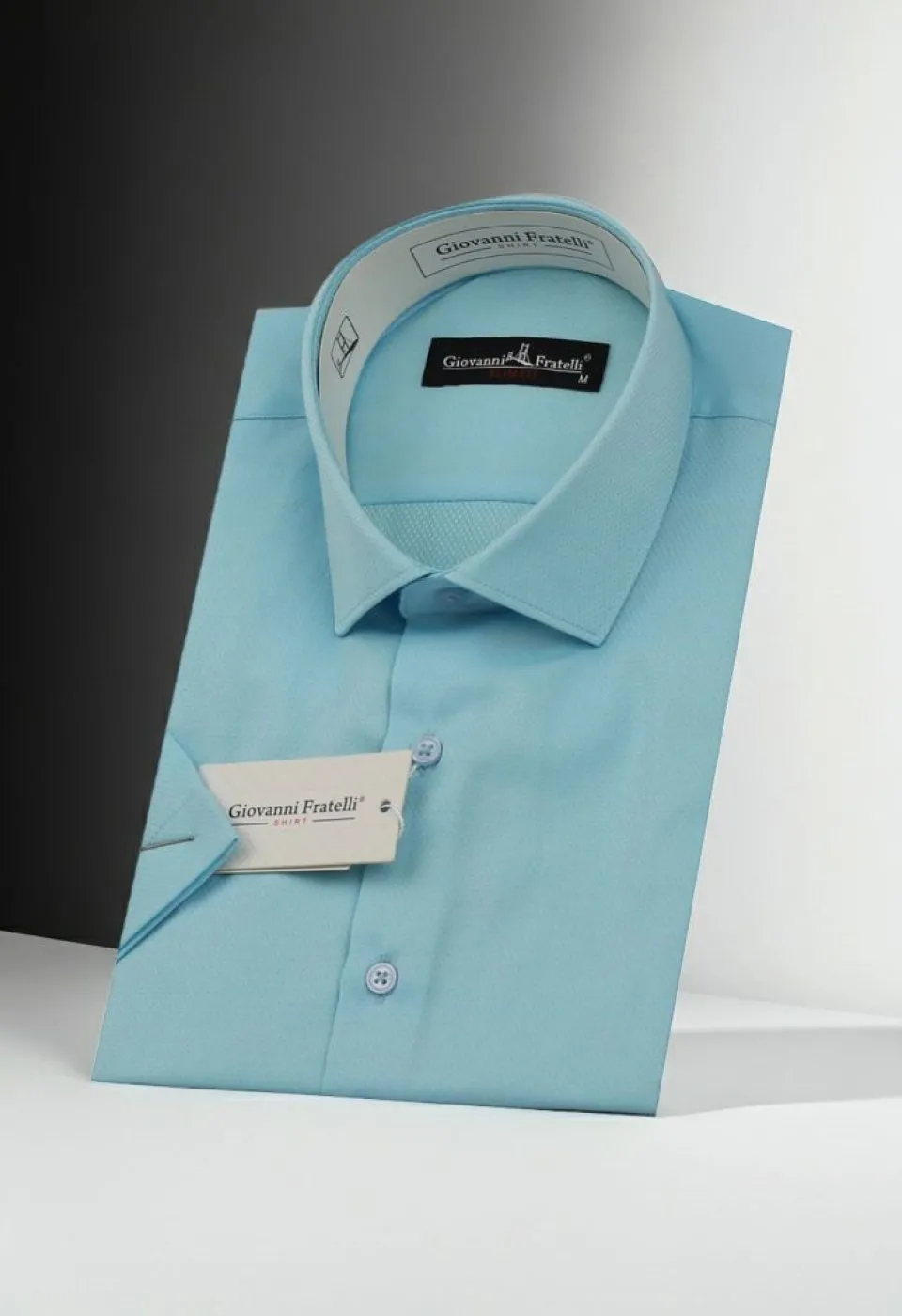 Slim Fit Kısa Kol Armürlü Jakar Erkek Gömlek 3GMK330123009