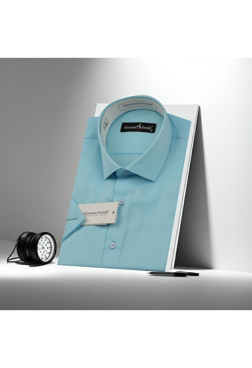 Slim Fit Kısa Kol Armürlü Jakar Erkek Gömlek 3GMK330123009 - Giovanni Fratelli