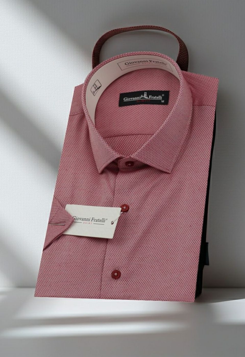 Slim Fit Kısa Kol Armürlü Jakar Erkek Gömlek 3GMK330123010