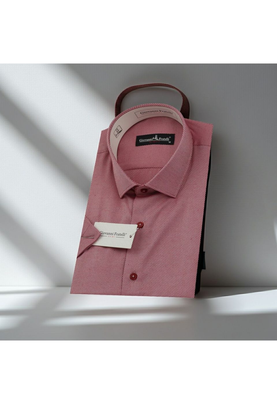 Slim Fit Kısa Kol Armürlü Jakar Erkek Gömlek 3GMK330123010 - Giovanni Fratelli