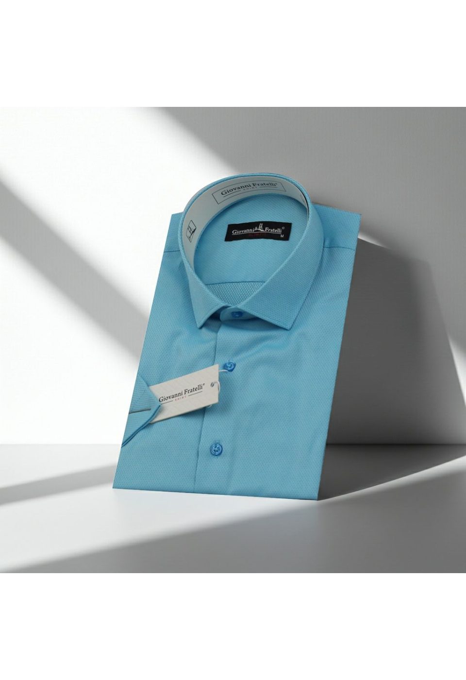 Slim Fit Kısa Kol Armürlü Jakar Erkek Gömlek 3GMK330123011 - Giovanni Fratelli