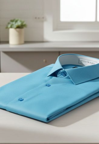 Slim Fit Kısa Kol Armürlü Jakar Erkek Gömlek 3GMK330123011