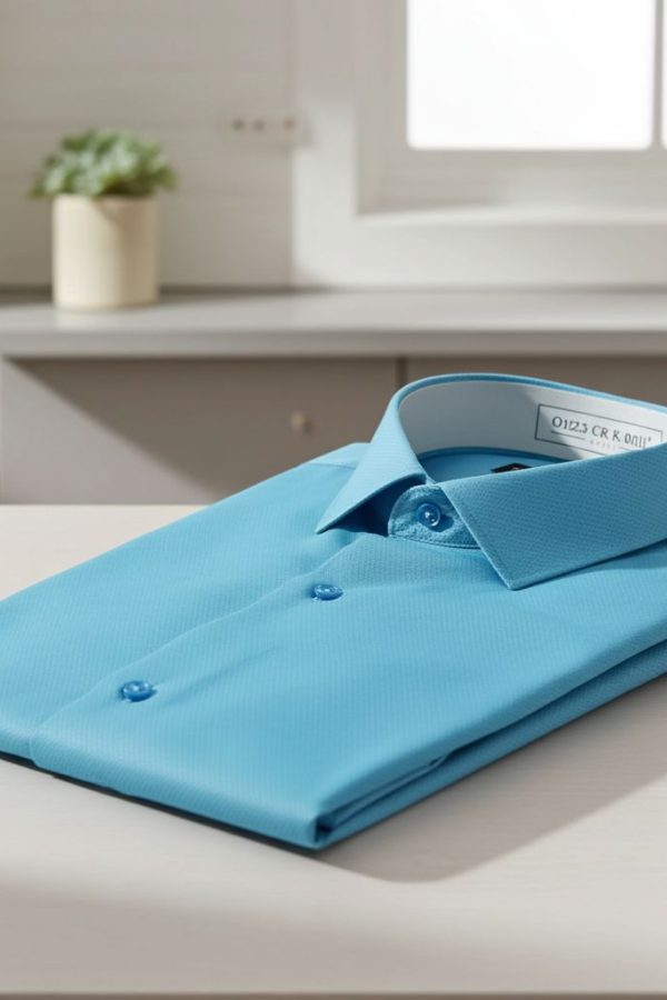 Slim Fit Kısa Kol Armürlü Jakar Erkek Gömlek 3GMK330123011