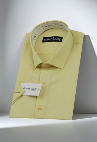 Slim Fit Kısa Kol Armürlü Jakar Erkek Gömlek 3GMK330123012