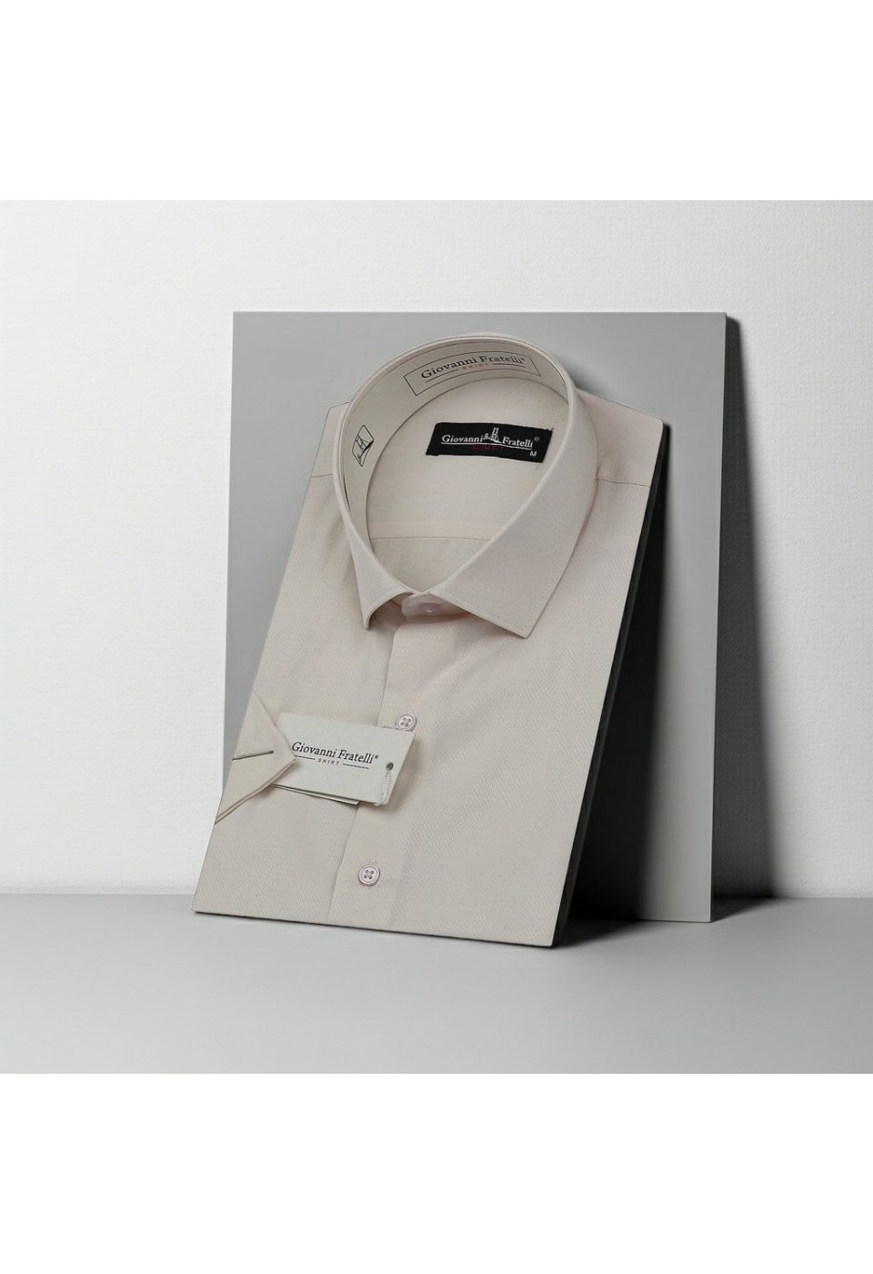 Slim Fit Kısa Kol Armürlü Jakar Erkek Gömlek 3GMK340124004 - Giovanni Fratelli