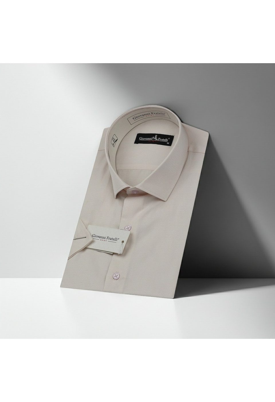 Slim Fit Kısa Kol Armürlü Jakar Erkek Gömlek 3GMK340124004 - Giovanni Fratelli