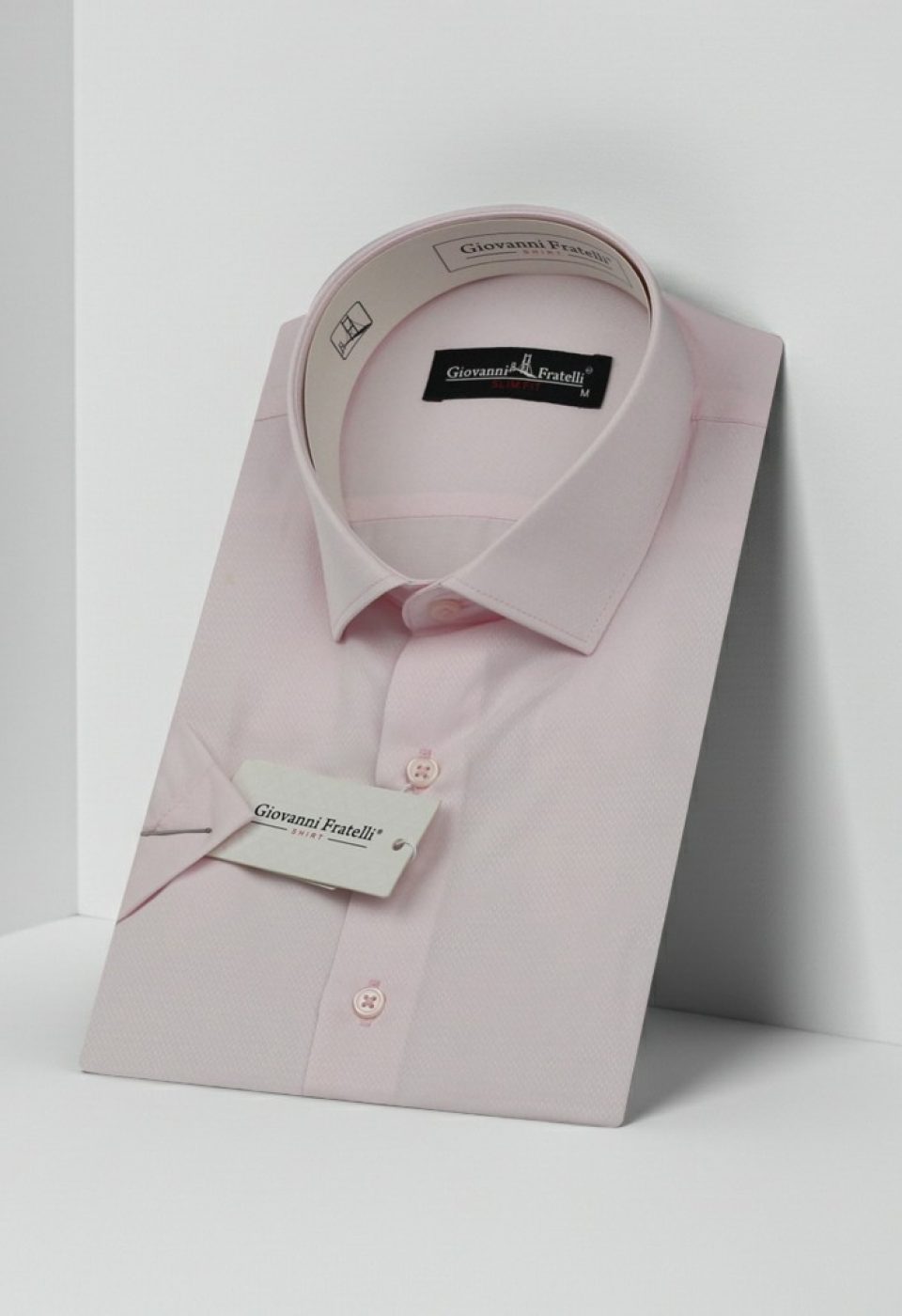Slim Fit Kısa Kol Armürlü Jakar Erkek Gömlek 3GMK340124005