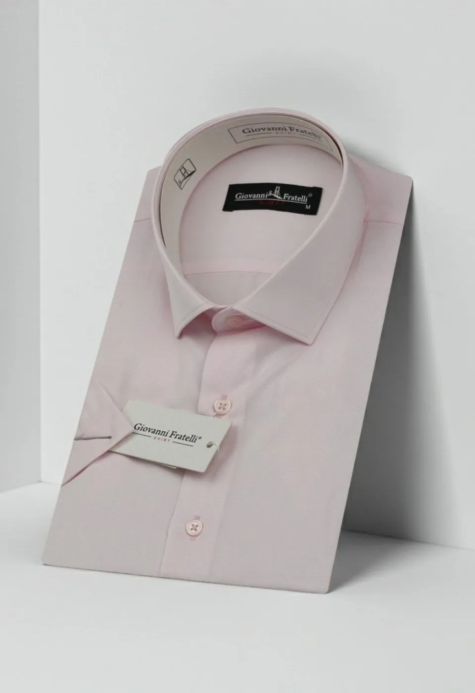 Slim Fit Kısa Kol Armürlü Jakar Erkek Gömlek 3GMK340124005