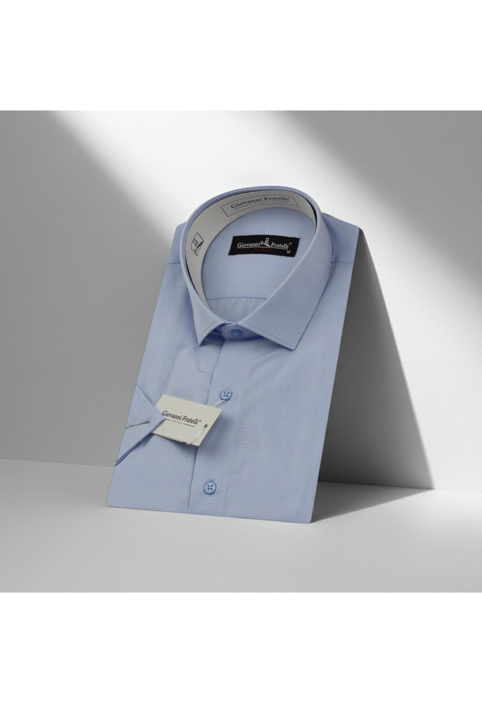 Slim Fit Kısa Kol Armürlü Jakar Erkek Gömlek 3GMK340124007 - Giovanni Fratelli