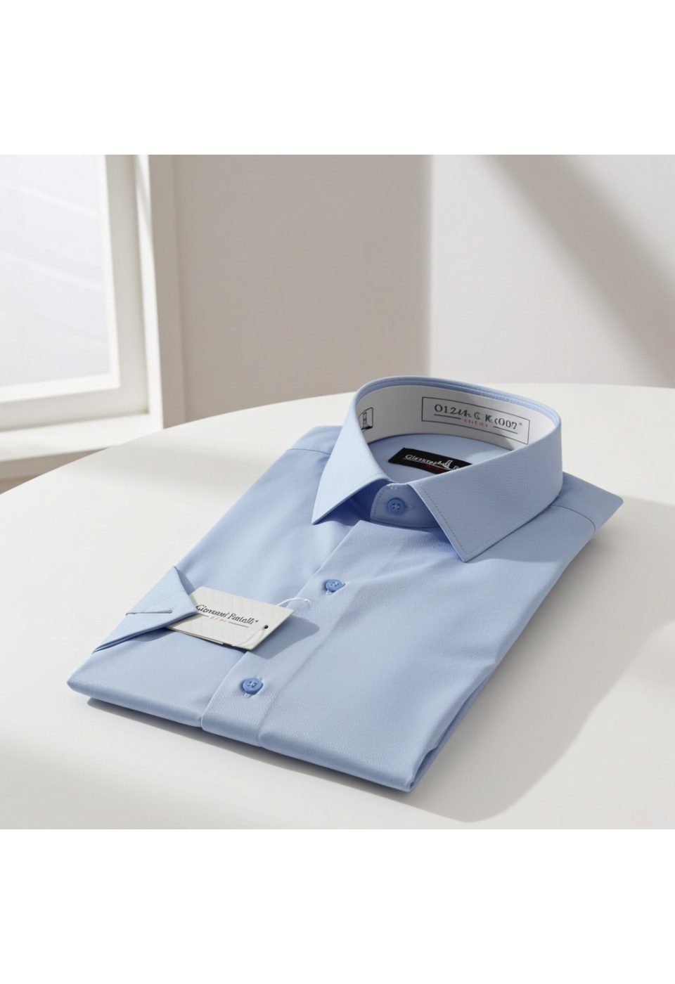 Slim Fit Kısa Kol Armürlü Jakar Erkek Gömlek 3GMK340124007 - Giovanni Fratelli