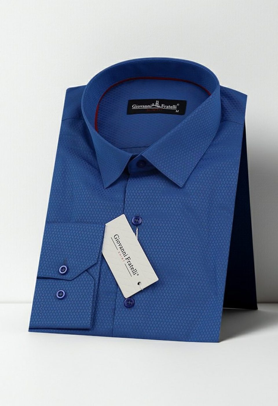 Slim Fit Uzun Kol Desenli Armürlü Jakar Erkek Gömlek 3GMK310125B03