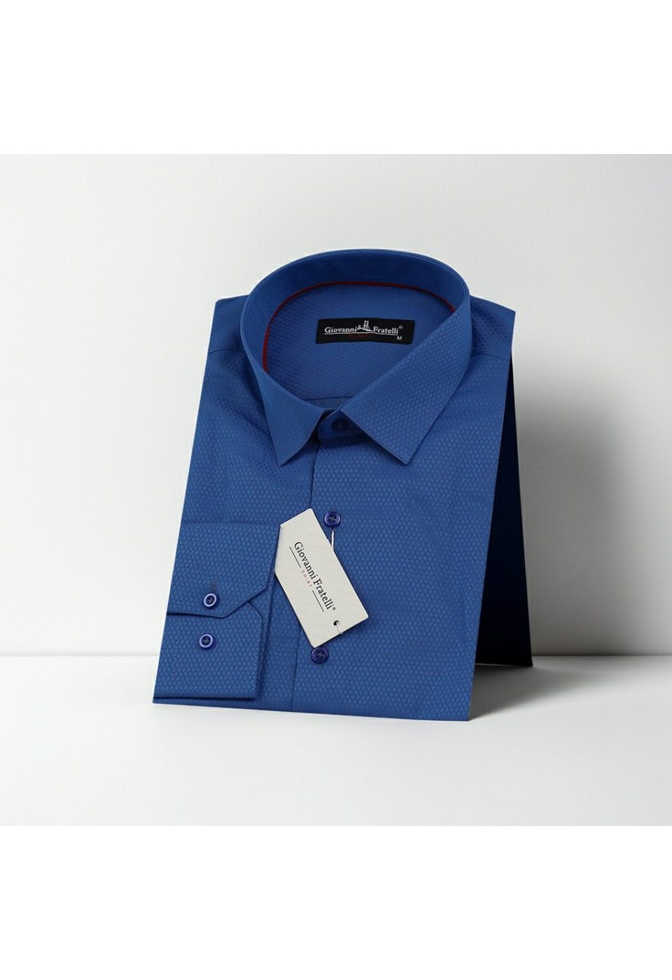 Slim Fit Uzun Kol Desenli Armürlü Jakar Erkek Gömlek 3GMK310125B03 - Giovanni Fratelli