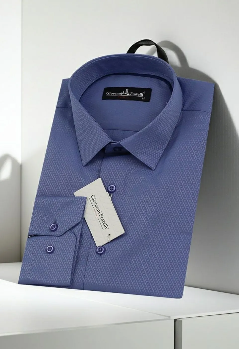 Slim Fit Uzun Kol Desenli Armürlü Jakar Erkek Gömlek 3GMK310125B07 Slim Fit Uzun Kol Desenli Armürlü Jakar Erkek Gömlek 3GMK310125B07