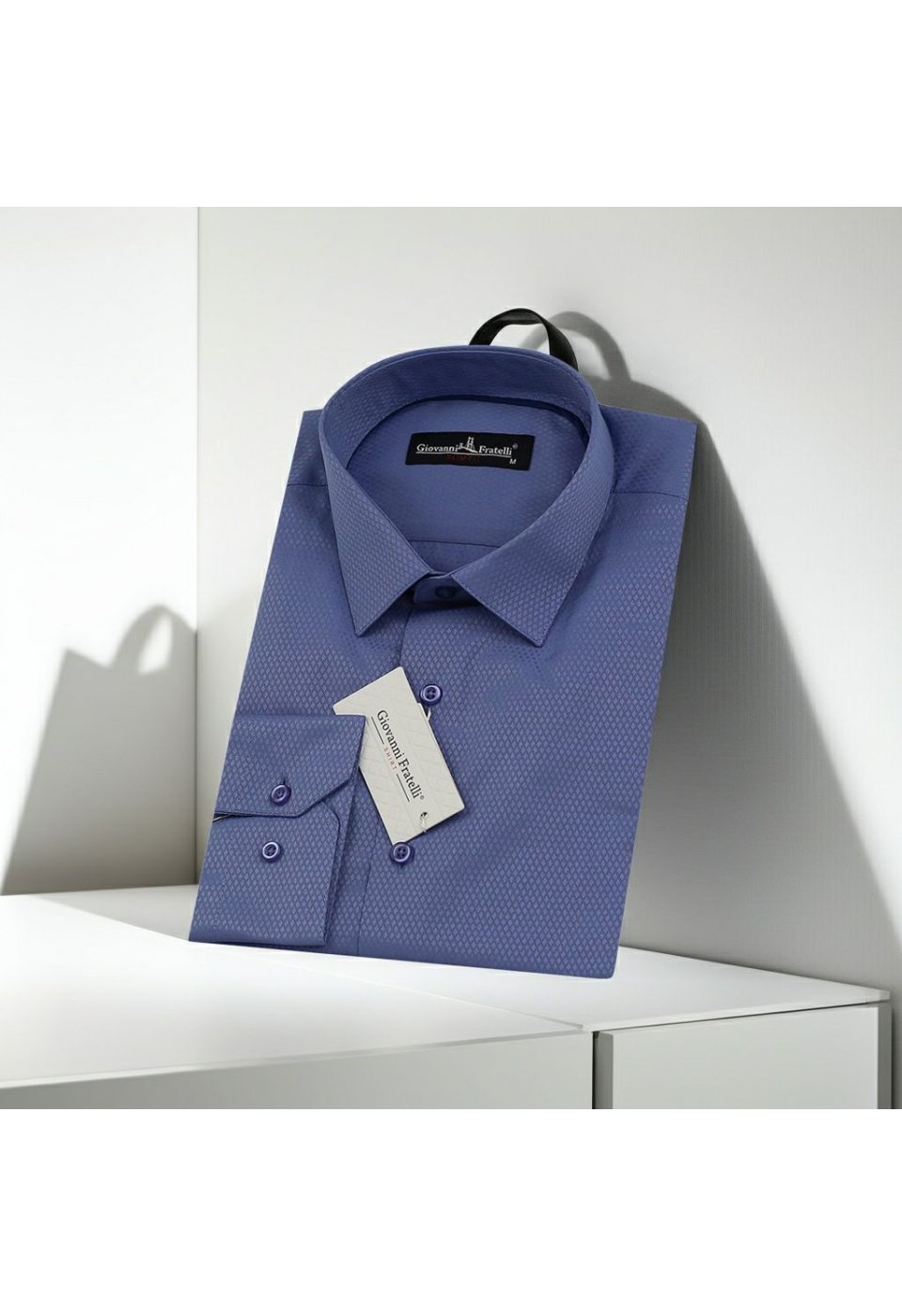 Slim Fit Uzun Kol Desenli Armürlü Jakar Erkek Gömlek 3GMK310125B07 - Giovanni Fratelli