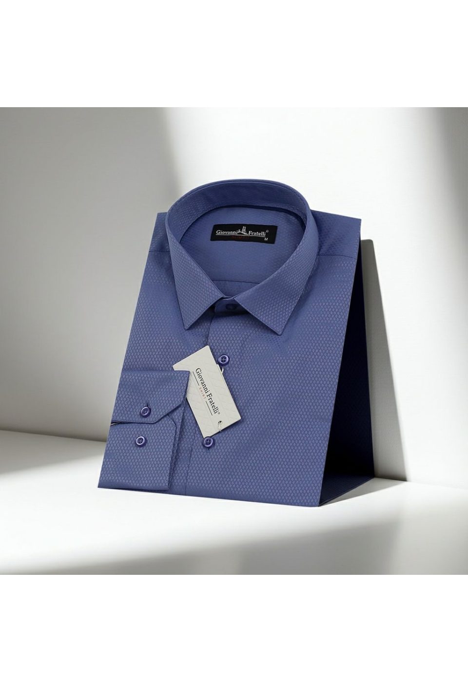 Slim Fit Uzun Kol Desenli Armürlü Jakar Erkek Gömlek 3GMK310125B07 - Giovanni Fratelli