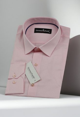 Slim Fit Uzun Kol Desenli Armürlü Jakar Erkek Gömlek 3GMK310125B12