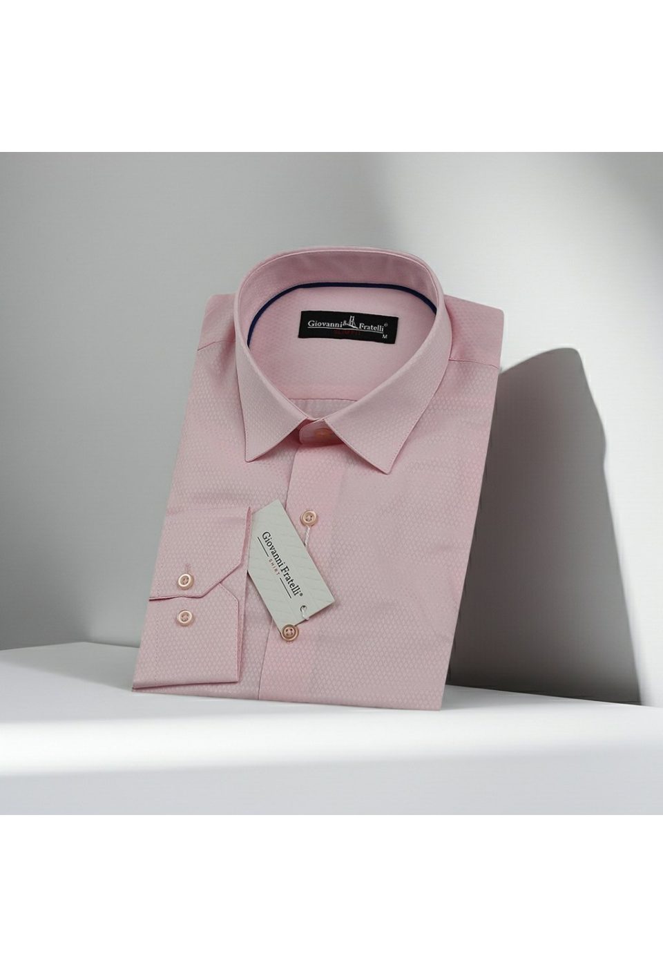 0125 CR B12 Slim Fit Uzun Kol Desenli Armürlü Jakar Erkek Gömlek 3GMK310125B12 - Giovanni Fratelli