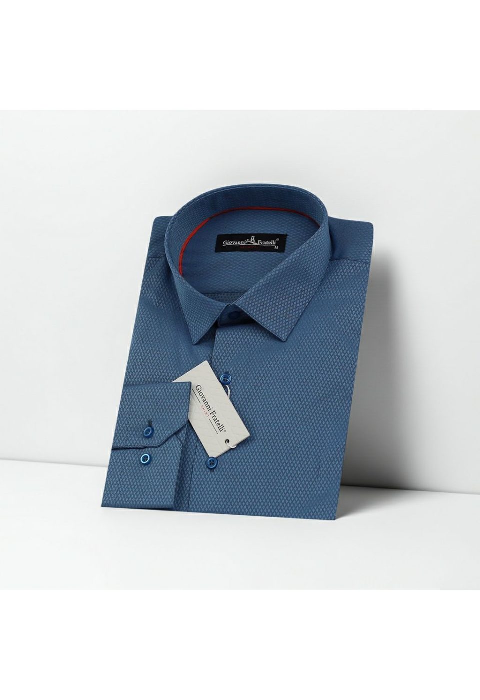 0125 CR B15 Slim Fit Uzun Kol Desenli Armürlü Jakar Erkek Gömlek 3GMK310125B15 - Giovanni Fratelli