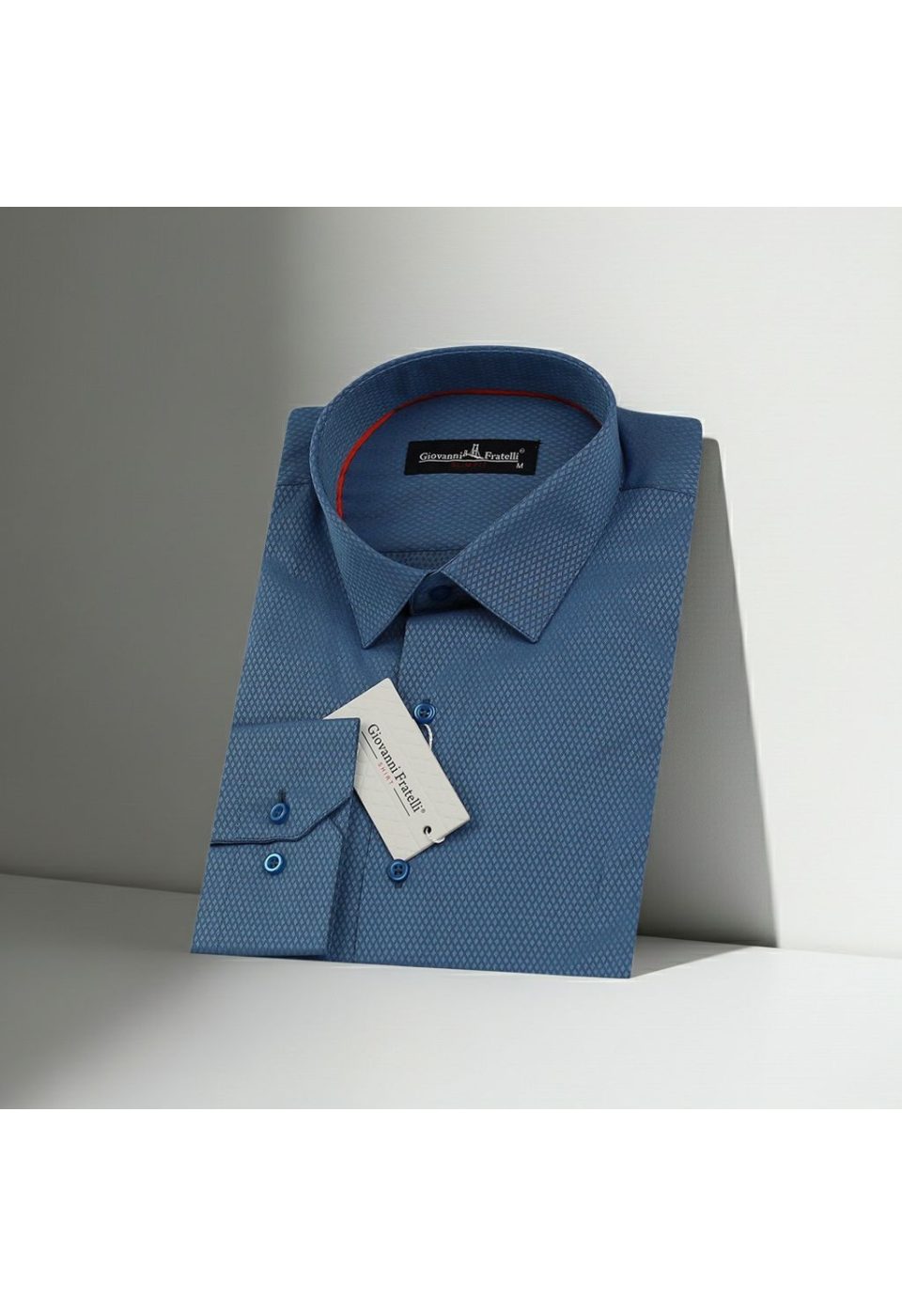 0125 CR B15 Slim Fit Uzun Kol Desenli Armürlü Jakar Erkek Gömlek 3GMK310125B15 - Giovanni Fratelli