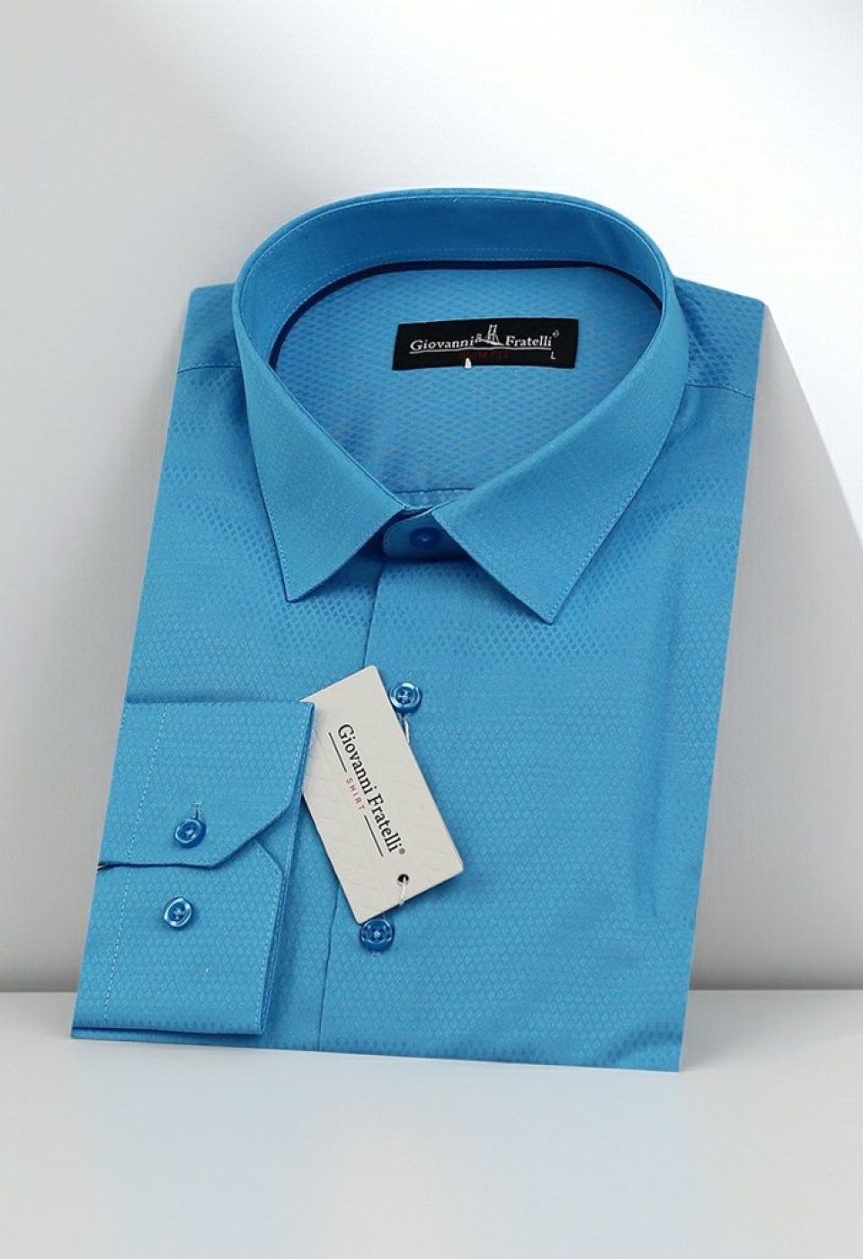 Slim Fit Uzun Kol Desenli Armürlü Jakar Erkek Gömlek 3GMK310125B18