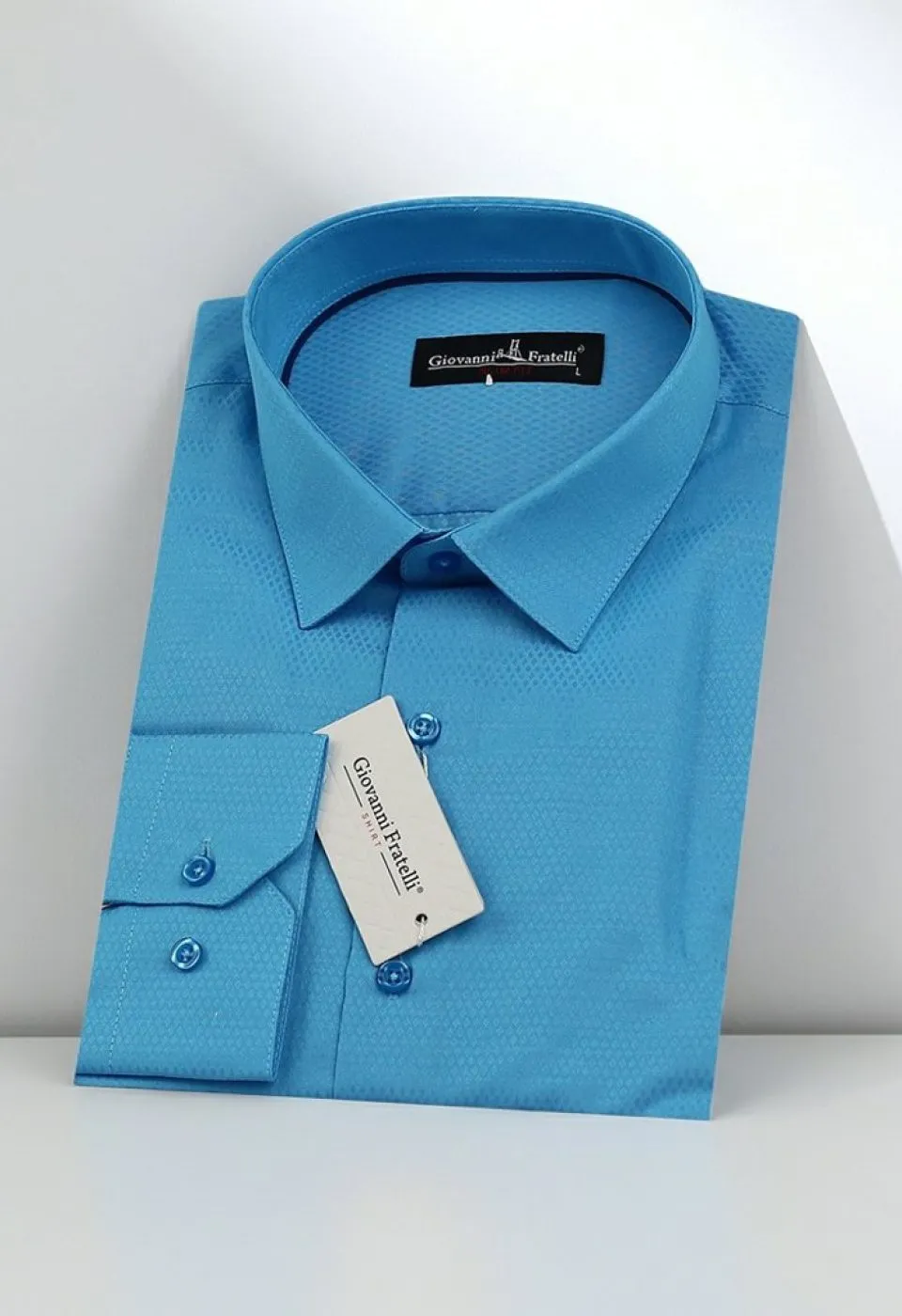 Slim Fit Uzun Kol Desenli Armürlü Jakar Erkek Gömlek 3GMK310125B18