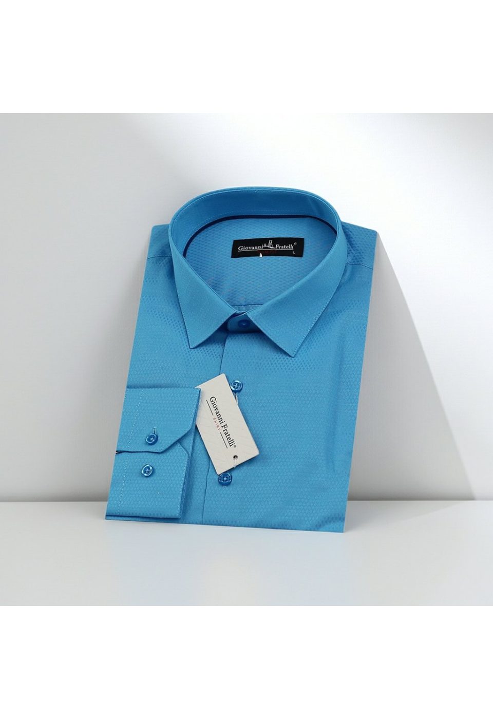 Slim Fit Uzun Kol Desenli Armürlü Jakar Erkek Gömlek 3GMK310125B18 - Giovanni Fratelli